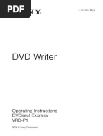 DVD Writer: Operating Instructions Dvdirect Express Vrd-P1