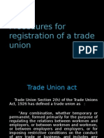 Prodedure For Registration of Trade Union