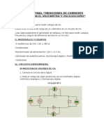 Informe Final Mediciones de Corriente Alterna Con El Voltimetro y Osciloscopio