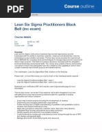 QA-Lean Six Sigma Practitioners Black Belt (Inc Exam)