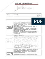 School of Law, Sharda University: Course Title: Corporate Law I Programme: Term: V Credits: 04