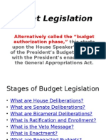 Budget Legislation: Alternatively Called The "Budget Authorization Phase,"