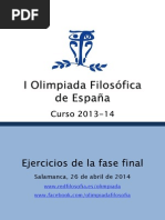 Ejercicios Premiados-Olimpiada de Filosofía Española-2014