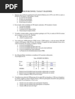 Ejercicios de Tasas, Razones, Proporcione y Medidas de Frecuencia