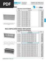 Compuertas Rejillas Tarifa PVP SalvadorEscoda