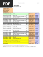 Final Exam Schedule - Winter 2015