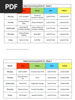 School Lunch Menu