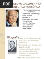 Hans Georg Gadamer y La Hermenéutica Sin Nombres