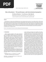 Zinc-Rich Primers-Test Performance and Electrochemical Properties