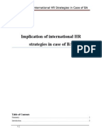 Implication of International HR Strategies in Case of BA