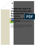 Protocolo para La Conformacion Del Expediente Del Proceso Ordinario de Ascenso 2015