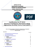 Office of The Secretary of Defense Department of Defense Budget Fiscal Year (Fy) 2016 February 2015