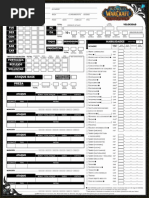 Warcraft RPG Hoja de Personaje