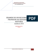 Examen Oposiciones Geografia e Historia Andalucia 2014 PDF