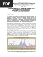 Informe Precipitaciones en El Chaco Boliviano