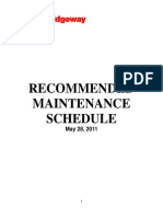 Recommended Maintenance Schedule