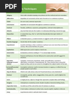 Literary Techniques PDF