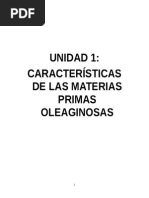 Unidad 1.-Caracteristicas de Materias Oleaginosas