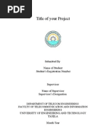 Format For Final Year Project Report