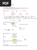 SVI Sludge Volume Index, ML/G