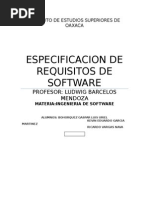 Especificacion de Requisitos de Software