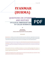 Ashin Htavara So-Called Rohingya Bengali Problems in Burma