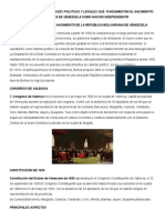 Analizar Las Principales Bases Politicas y Legales Que Fundamentan El Nacimiento de La Republica Bolivariana de Venezuela Como Nación Independiente