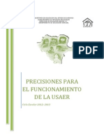 Documento de Precisiones para El Trabajo de USAER