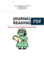 Journal Reading: Advances in Understanding of Preterm Birth