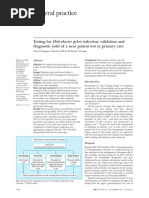 Testing For Helicobacter Pylori Infection - Validation and Diagnostic Yield of A Near Patient Test in Primary Care