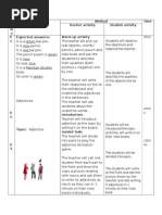 Expected Answers:: SR - N o Content Method Time Teacher Activity Student Activity