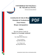 Claudio - Tesina de Grado. (Actualizacion Del Atlas de Riesgo Del Municipio de Nezahualcoyotl) PDF