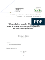 Compilados Usando Jflex y Cup, para La Suma, Resta o Multiplicación de Enteros o Palabras