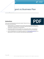 Business - Govt.nz Business Plan Template: Instructions