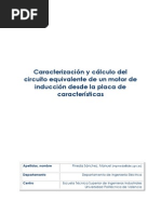 Caracterización y Cálculo Del Circuito Equivalente de Un Motor de Inducción Desde La Placa de Características