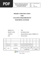 7T04-CS-00-TS-018 R01 Project Specificationfor Cleaning Reequirements For Piping Systems