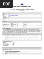 Lahore University of Management Sciences POL 100 - Introduction To Political Science