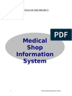 Medical Shop Automation System