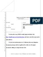 Sample Notice To Appear at Trial and Produce Documents For California