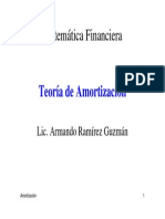 Matemática Financiera. Teoría de Amortización