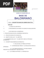 Didactica Balonmano Curso Monitores