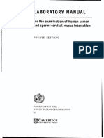 WHO LABORATORY MANUAL For The Examination of Human Semen and Sperm-Cervical Mucus Interaction