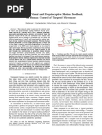 Effects of Visual and Proprioceptive Motion Feedback On Human Control of Targeted Movement