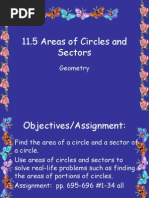 11.5 Areas of Circles and Sectors