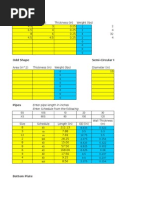 Rect Plates: Enter Pipe Length in Inches Enter Schedule From The Following