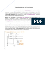 Restricted Earth Fault Protection of Transformer