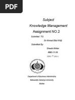 Subject Knowledge Management: Assignment NO.2