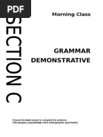 Grammar Demonstrative: Morning Class