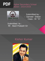 Power Point On Kishor Kumar