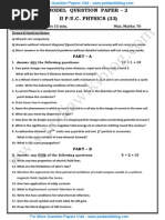 2nd PU Physics Model QP 2